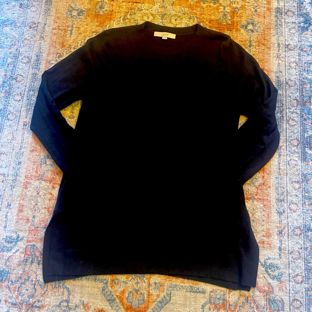 Loft Tunic Black Sweater